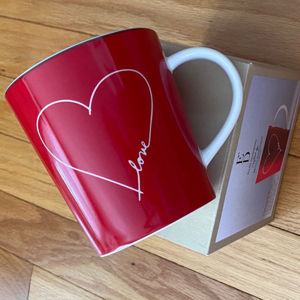 Ellen Degeneres Mug LOVE Crafted by Royal Doulton LONDON Porcelain New in Box